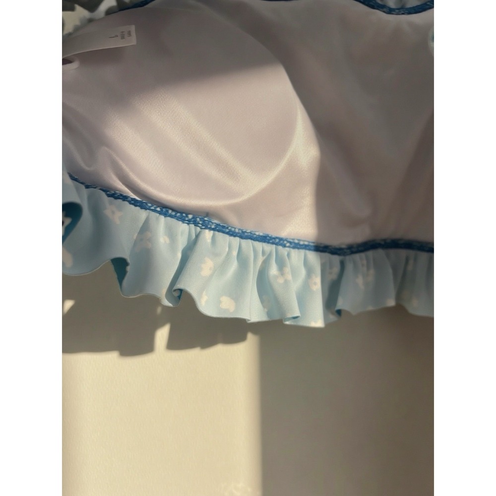 Teal Smocked Crop Cottagecore Summer‎ Fit Fairycore Spaghetti Straps Large - Picture 13 of 16